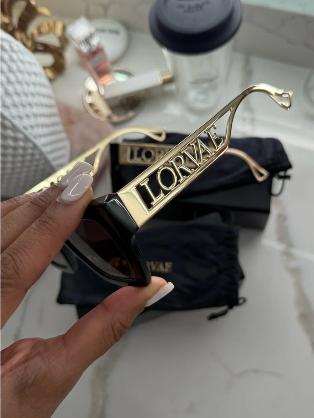 (2) Pair: Lorvae x JT Collab Metal Arm Women's Fashion Sunglasses - Picture 7 of 11
